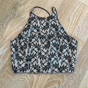 Gamma vintage halter lace top